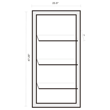 Cardinal - 3 Shelf Wall Mirror - Silver