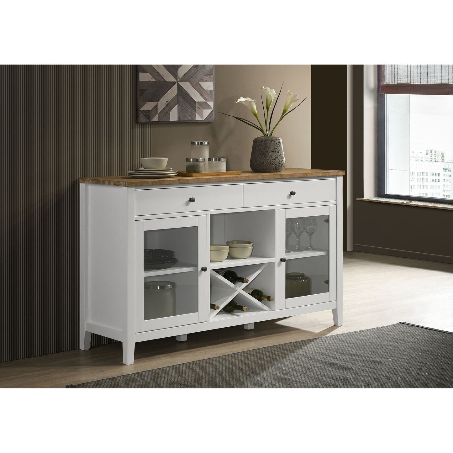 Prager - 2 Door Dining Sideboard - White