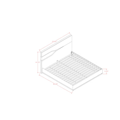 Vios - 5 Piece Bedroom Set With Zebrano Accent Design
