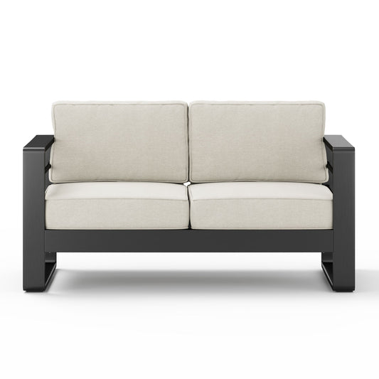 Maya Bay - Loveseat - Black / Beige