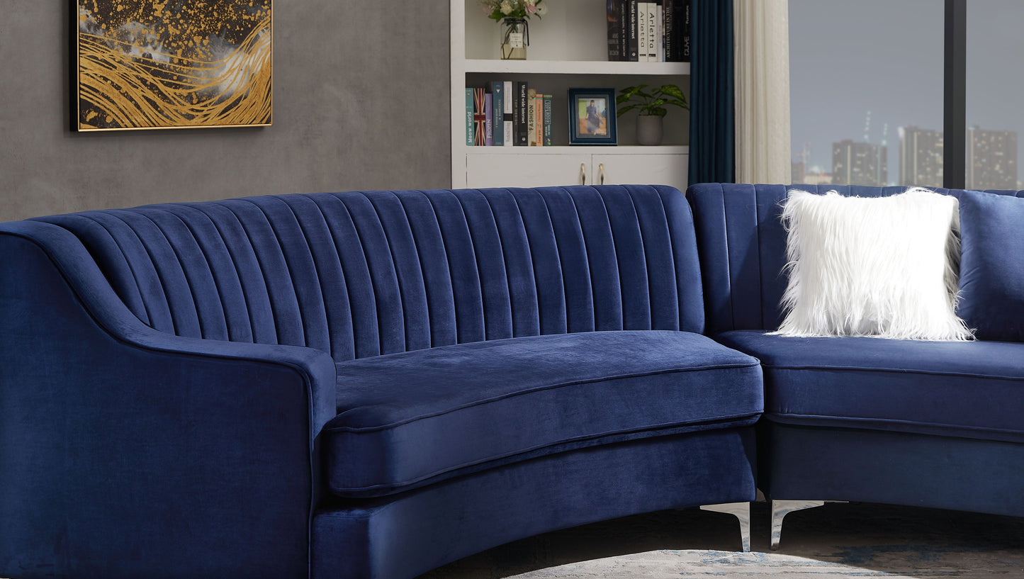 Velvet Curved Sofa