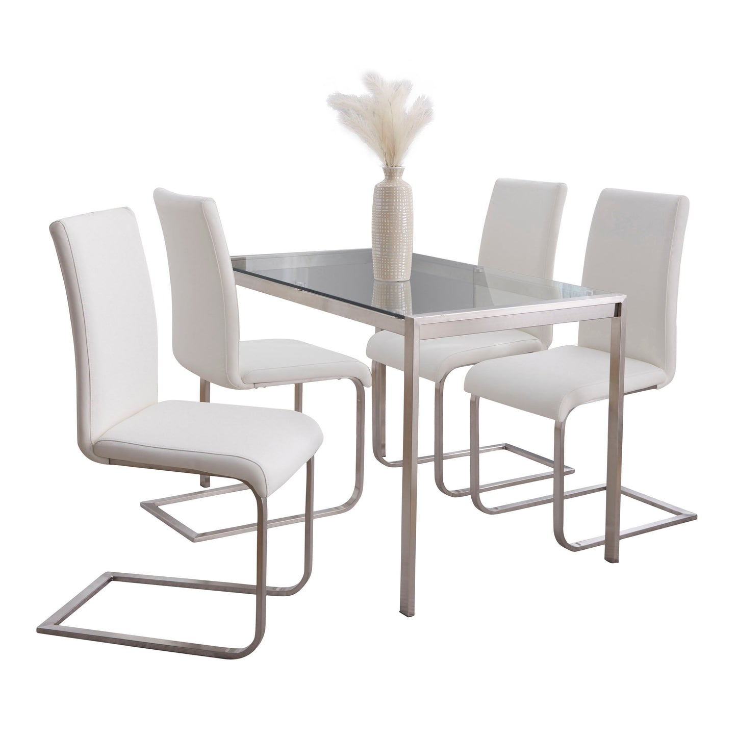 Fuji Foster - Contemporary Dining Set l, Glass 5 Piece