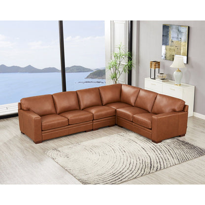 Dillon - Leather L-Shaped Sectional