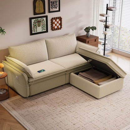 2 In 1 Convertible Sofa Bed, Multi Functional Living Room Furniture