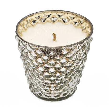 Scented Soy Wax Candle Glass (Set of 4) - Silver