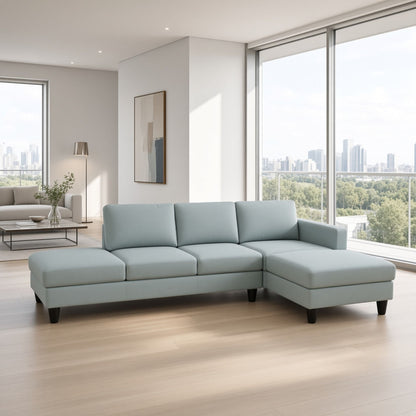 L - Shaped Design Chaise Sofa With Ottoman