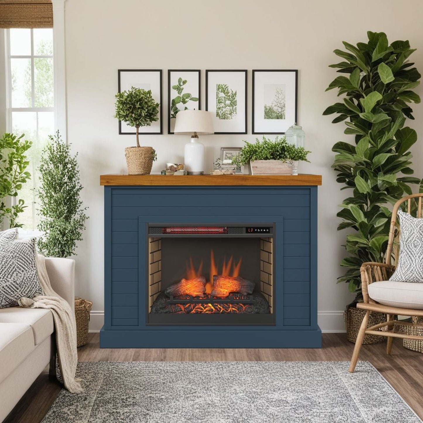 48" Fireplace With Mantel