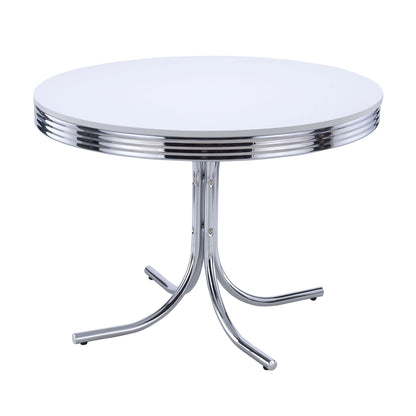 Parlisse - 5 Piece Round Dining Sets And Chairs - White