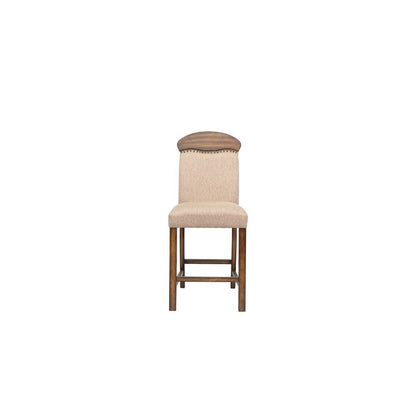 Maurice - Counter Height Chair (Set of 2) - Linen & Oak