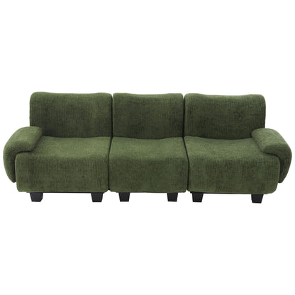 3 Seater Sofa Couch With Curved Armrests