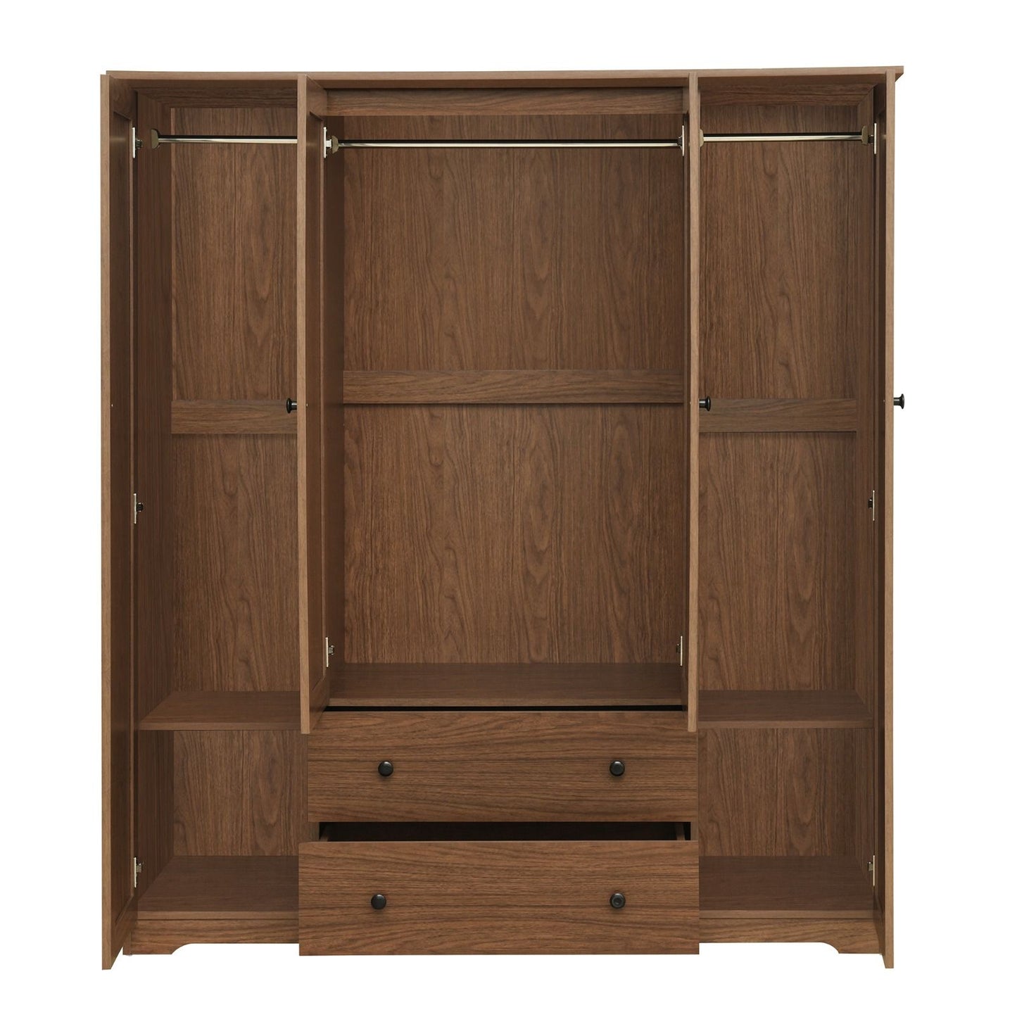 4 Door Wardrobe Armoire With 2 Drawers