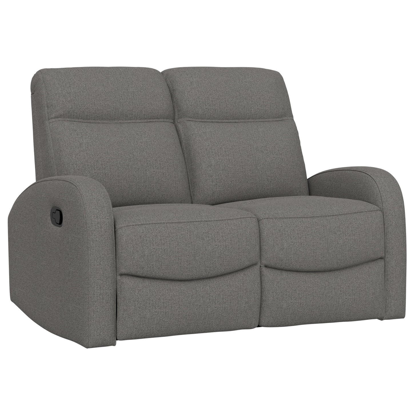 Manual Reclining Loveseat With Dual Seating Support For Living Room