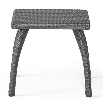 Luminant - Outdoor Side Table With Iron Frame - Gray