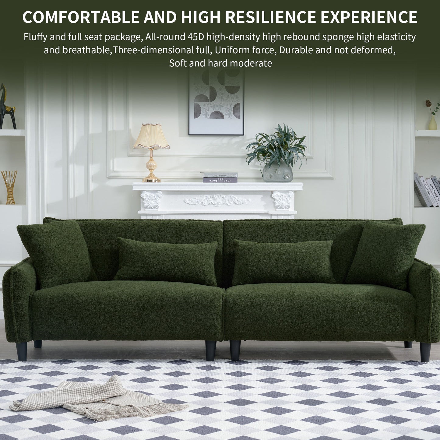 Teddy Velvet Sofa, Soft & Comfortable