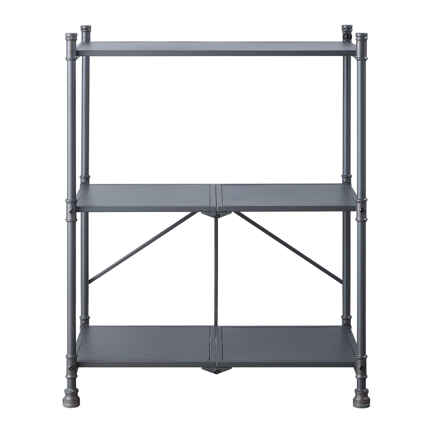 Cordelia - Hand-Brushed Console Table - Black / Bronze