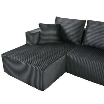 U-Shaped Modular Sectional Sofa With Double Chaise, Oversized Deep Seat For Living Room