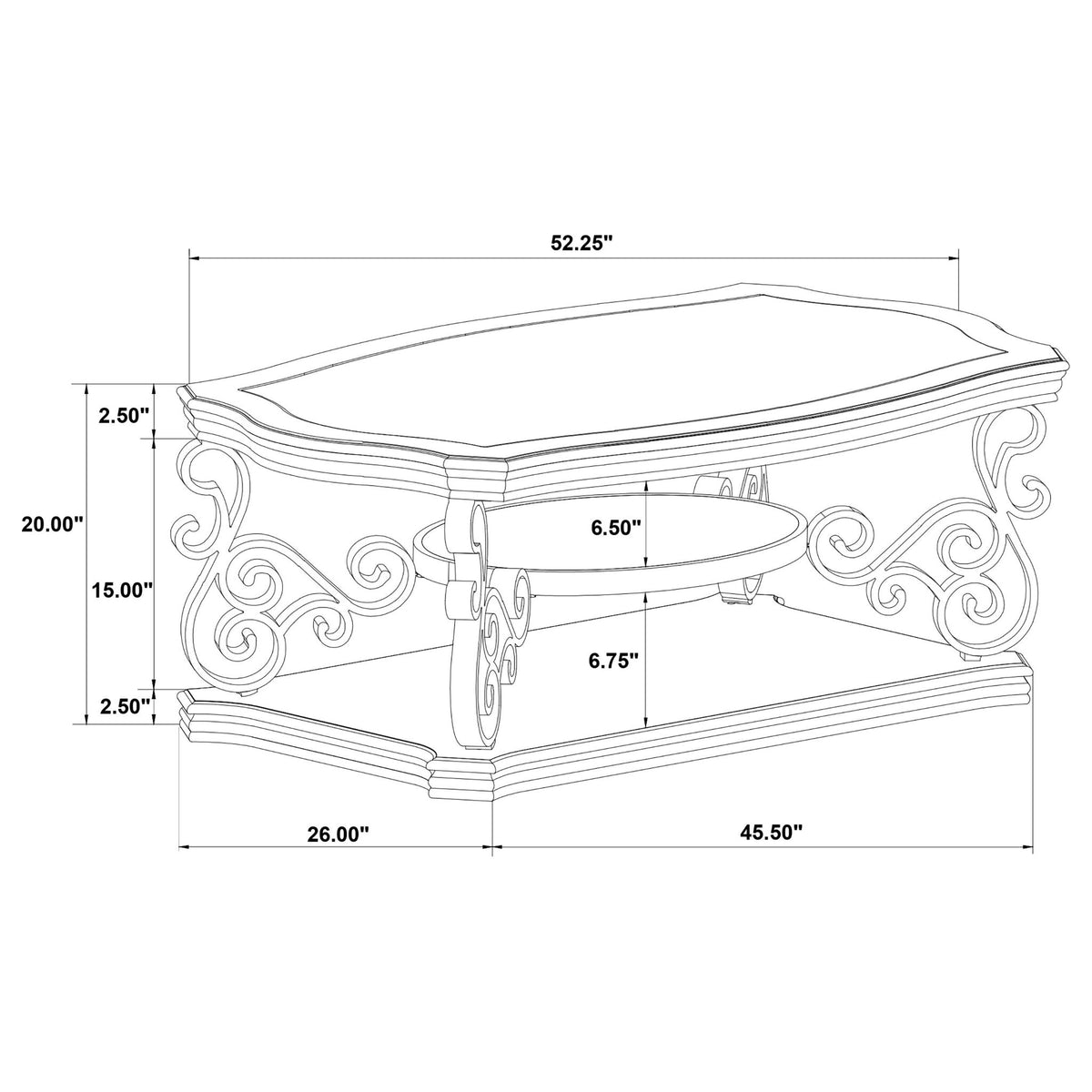 Arrize - Coffee And End Table Set With Scroll Legs