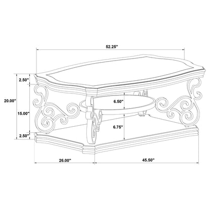 Arrize - Coffee And End Table Set With Scroll Legs