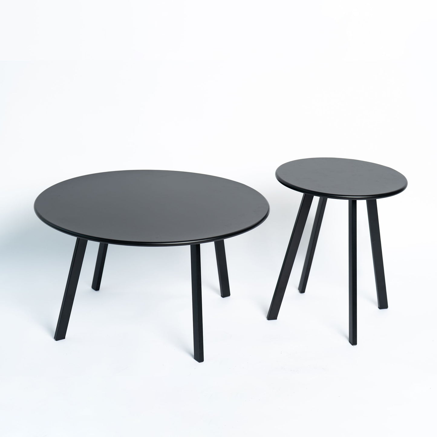 Round Nesting Coffee Table (Set of 2) - Black
