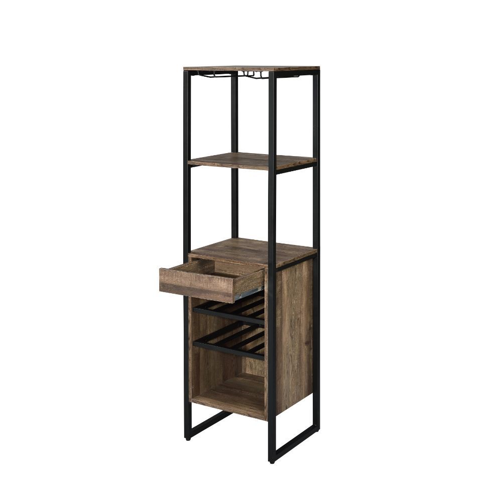 Narik - Wine Cabinet - Weathered Oak