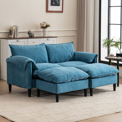 Convertible Combination Sofa With Footstools With Storage