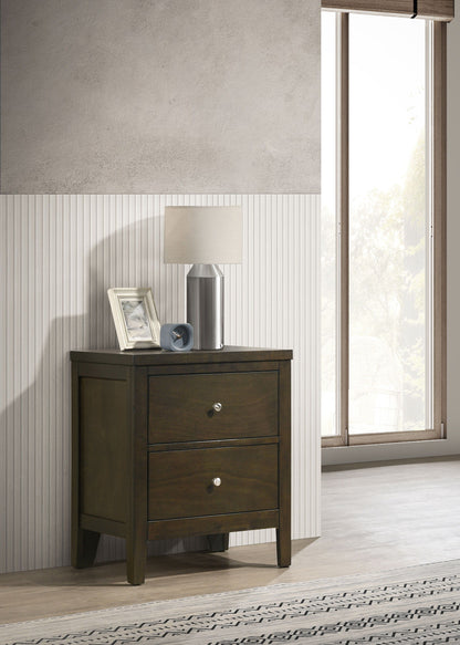 Wilkes - 2-Drawer Nightstand Bedside Table - Dark Cocoa