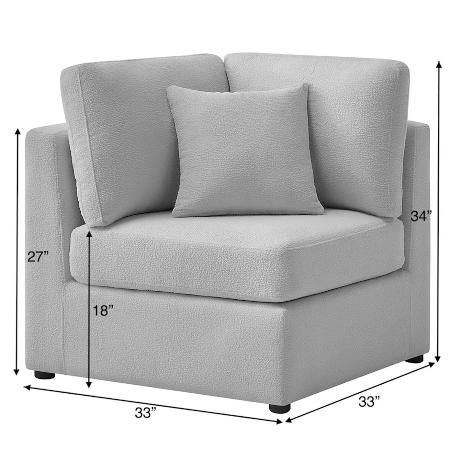 Chauncy - Corner Wedge Chair - Thumbnail 2