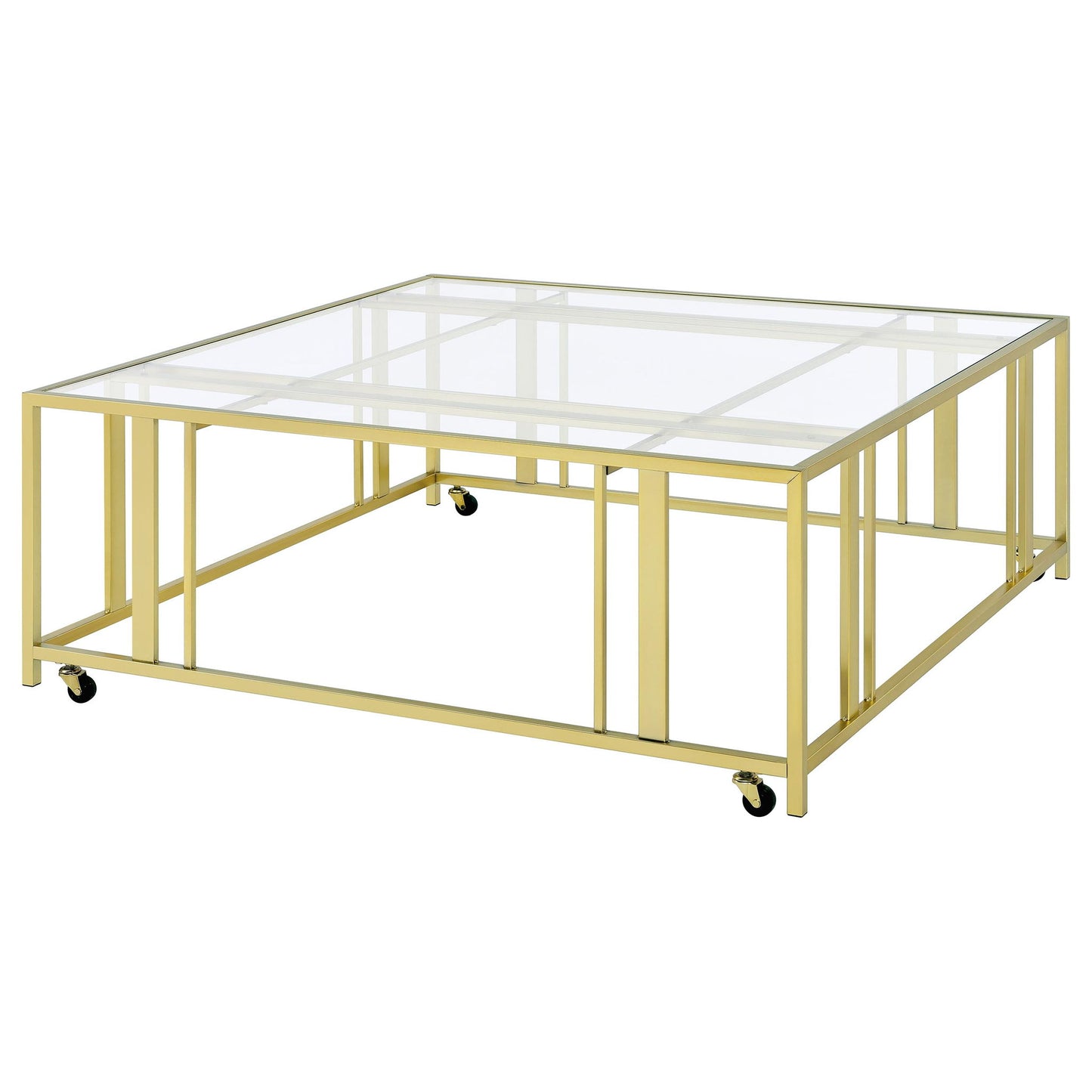 Square Coffee Table - Brushed Brass