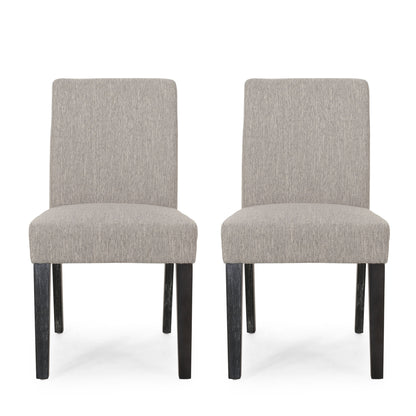 Contemporary Dining Chair With Upholstered Seating And Tapered Legs