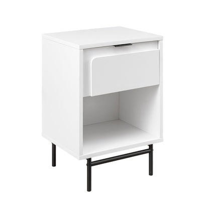 Modern 1 Drawer Nightstand - Solid White