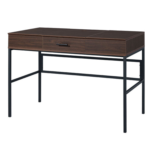 Verster - Writing Desk With USB - Oak & Black