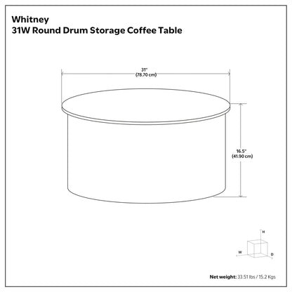 Whitney - Handcrafted Metal Storage Table
