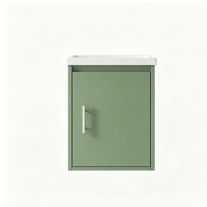Floating Bathroom Vanity Combo, Wall Mounted Cabinet With Sink & Soft Close Doors For Small Bathrooms