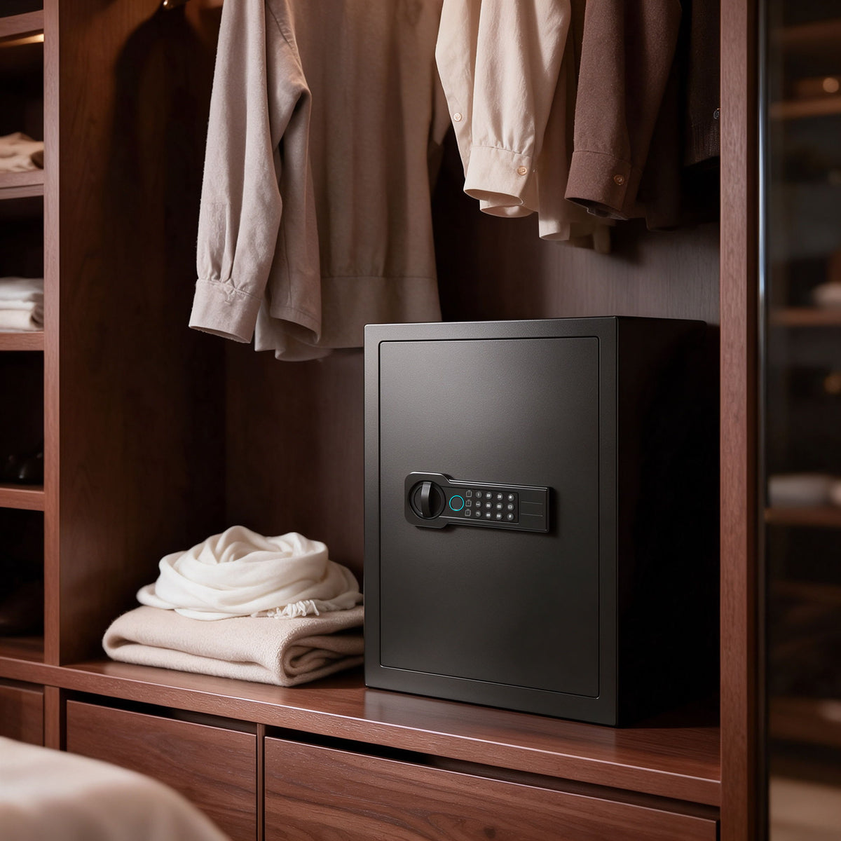 Home Safe, Fingerprint & Digital Keypad Lock, Security Cabinet