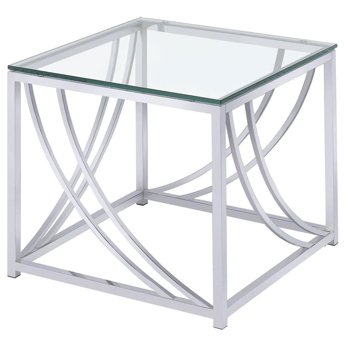 Kempton - 3 Piece Coffee And End Table Set - Chrome