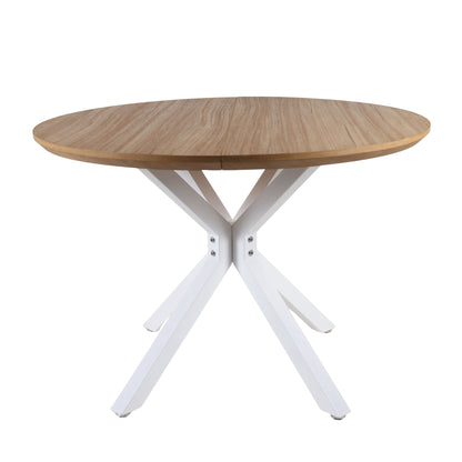Pedestal Table For Living Room - White / Light Oak