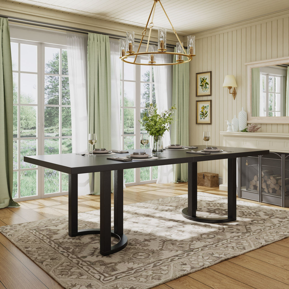 Modern Dining Table Solid Wood