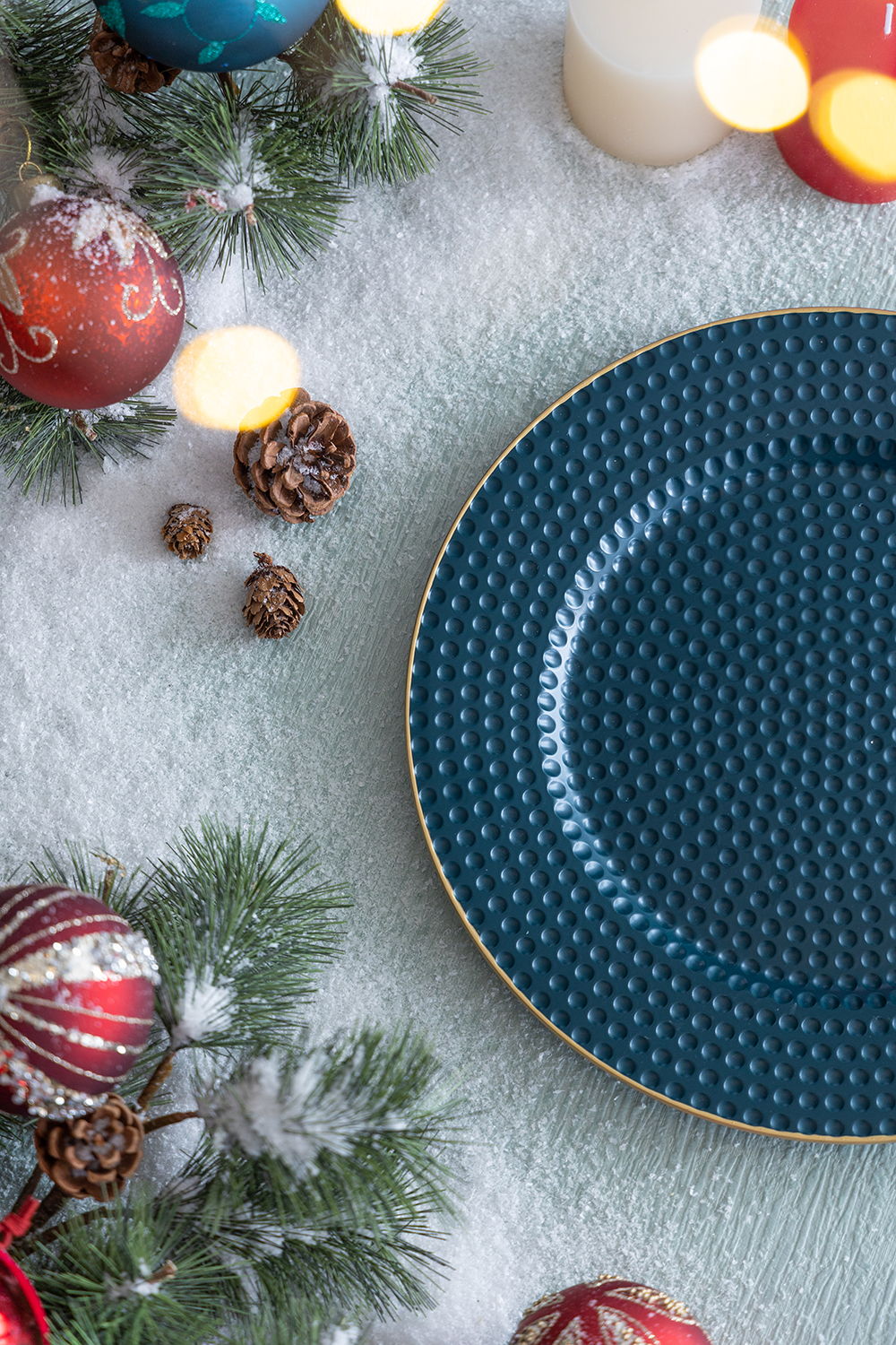 Polypropylene Charger Plate (Set of 8) - Blue