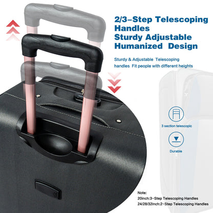 4 Piece Set Softshell Luggage