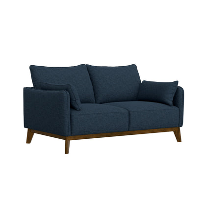 Loveseat With Flared Legs - Blue
