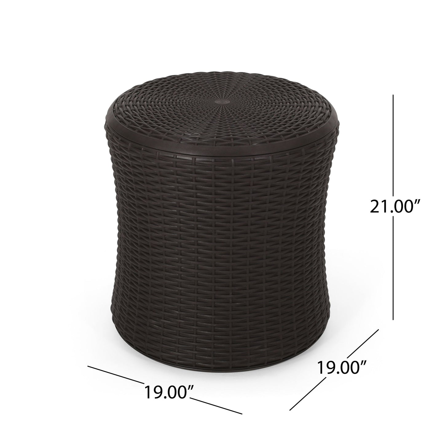 Olivo - Patio Table Outdoor Side Table - Dark Brown