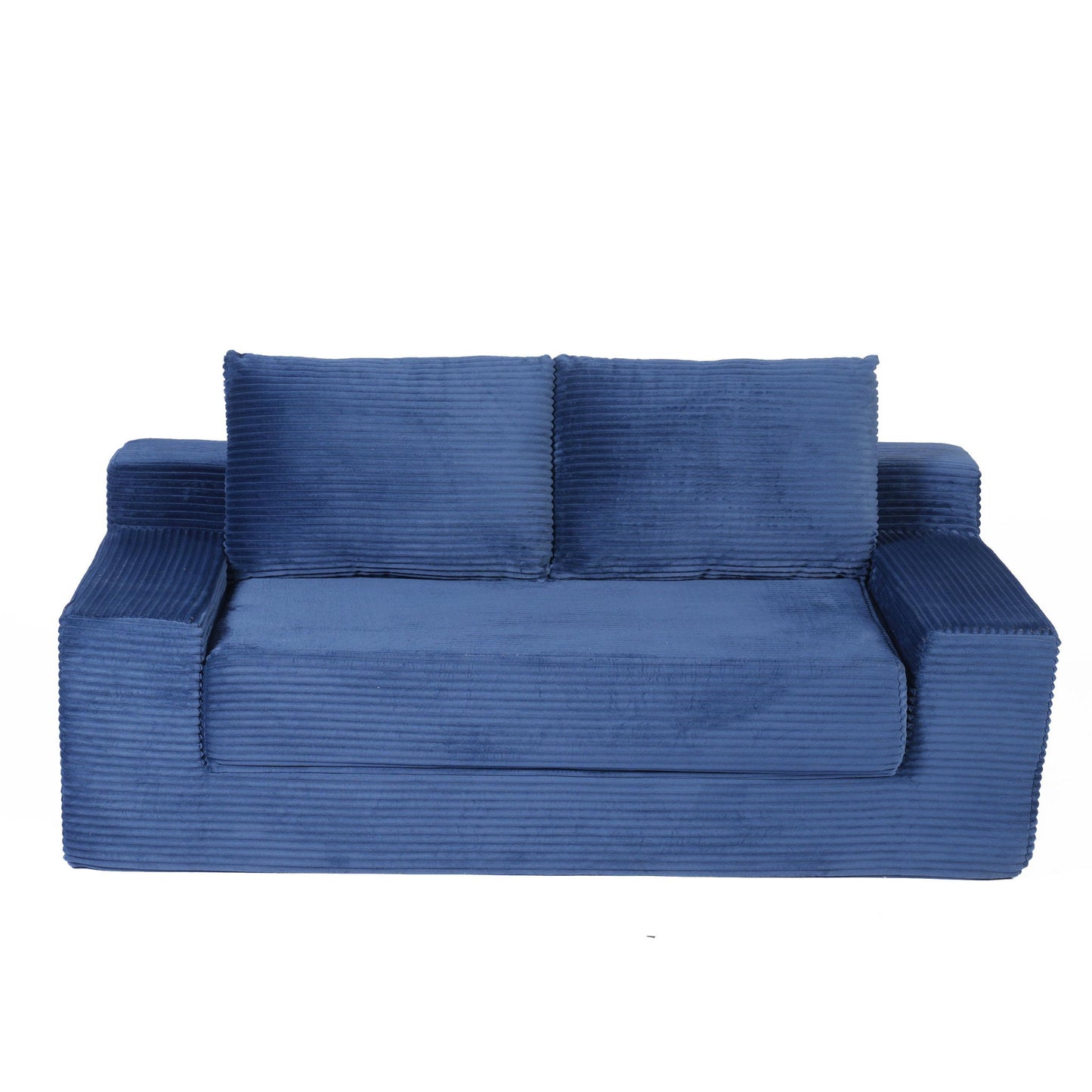 Comfortable Deep Seat Loveseat Sofa Bed, Reversible Cushion With Pillows