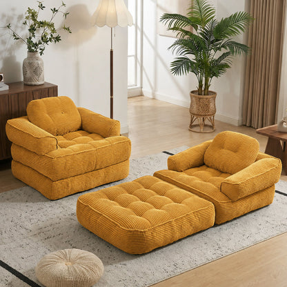 Convertible 2 In 1 Armrest Sofa For Bedroom