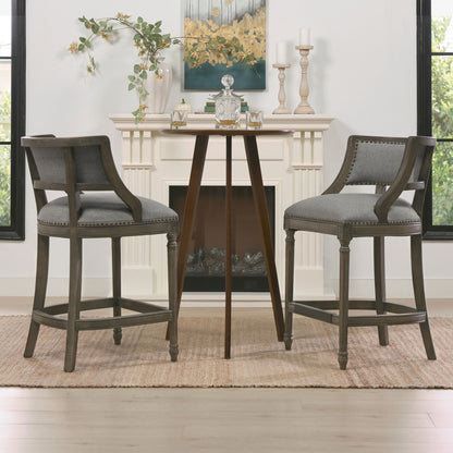 Paris - Farmhouse Counter Height Bar Stool With Backrest