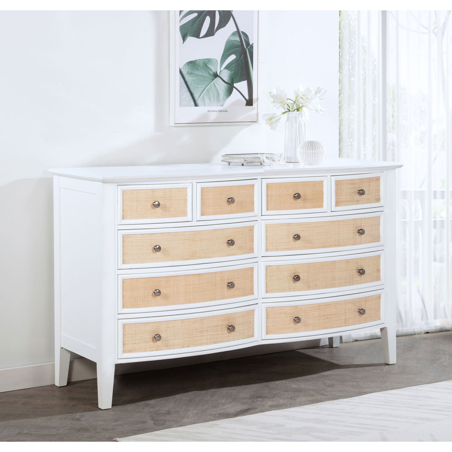 Talia - 10 Drawer Dresser Cabinet - White