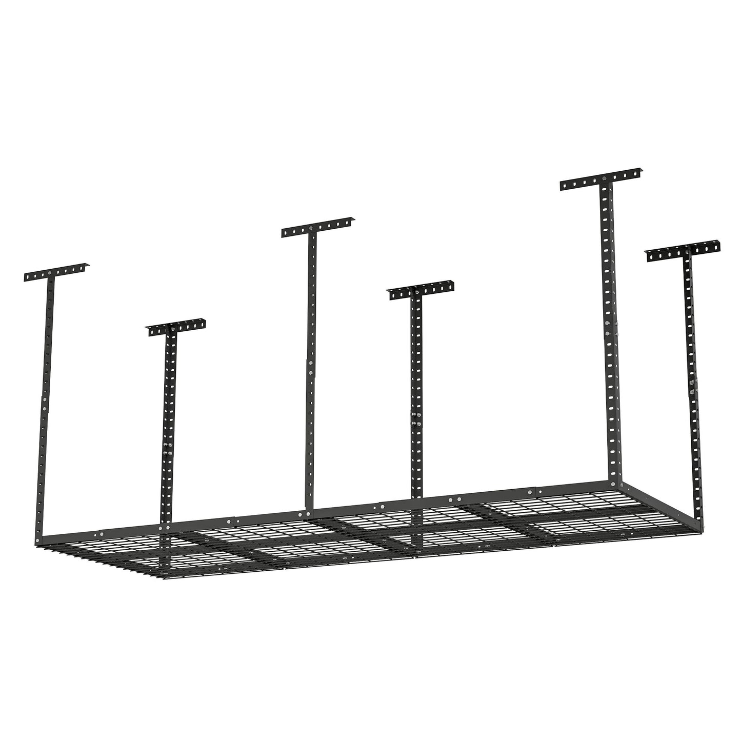 95.9" Overhead Garage Storage Rack, Adjustable Garage Storage Organization Systerm, Heavy Duty Metal Garage Ceiling Storage Racks, 660Lbs Weight Capacity - Black