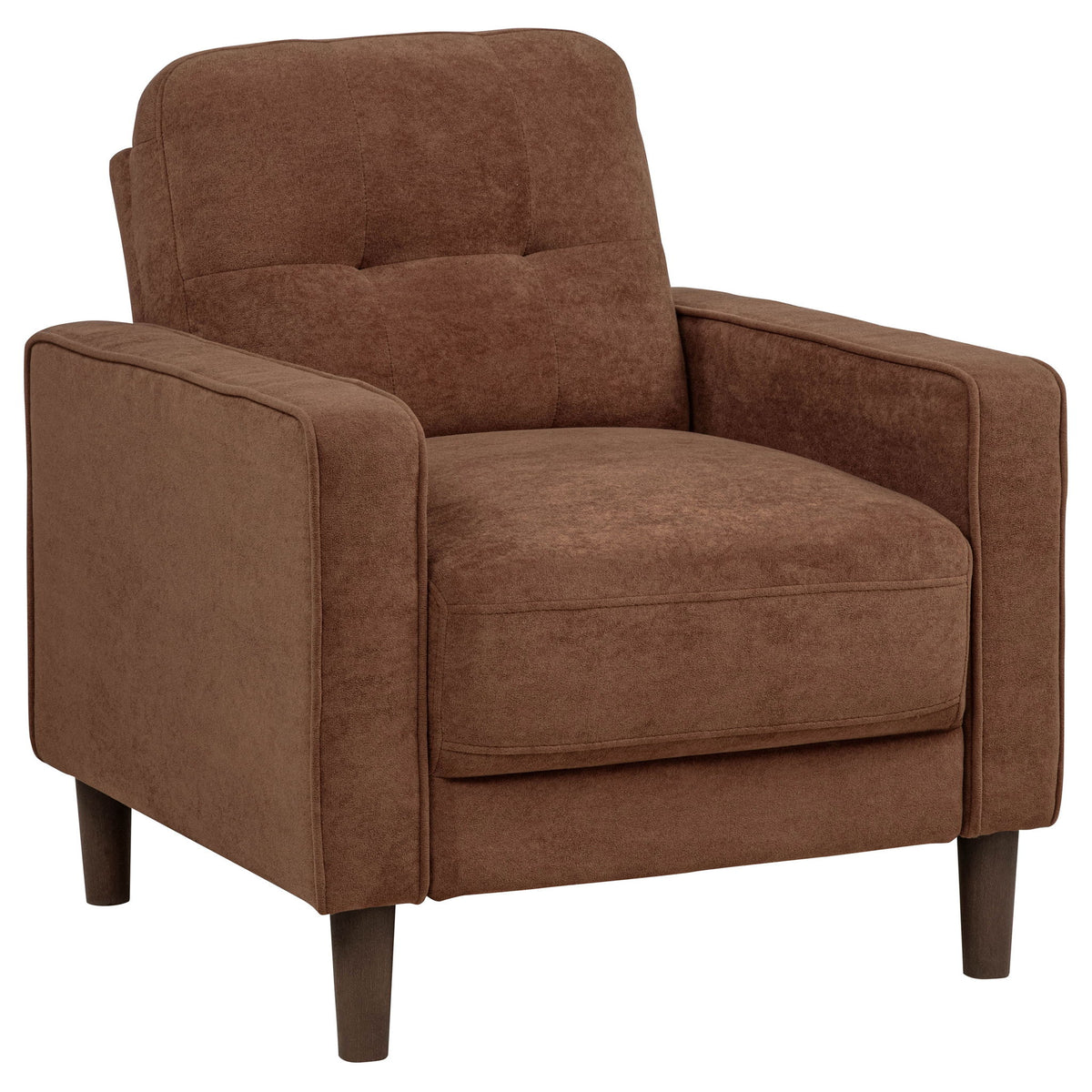 Heather - Track Arm Tufted Accent Chair - Rust