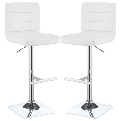 Bianca - Square Upholstered Adjustable Bar Stools (Set of 2)