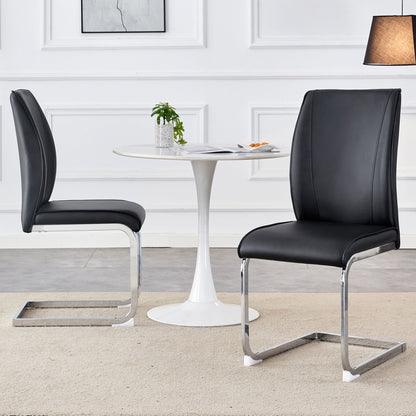 Luxury Simple Arch High Resilience Dining Chair With Arched Leg