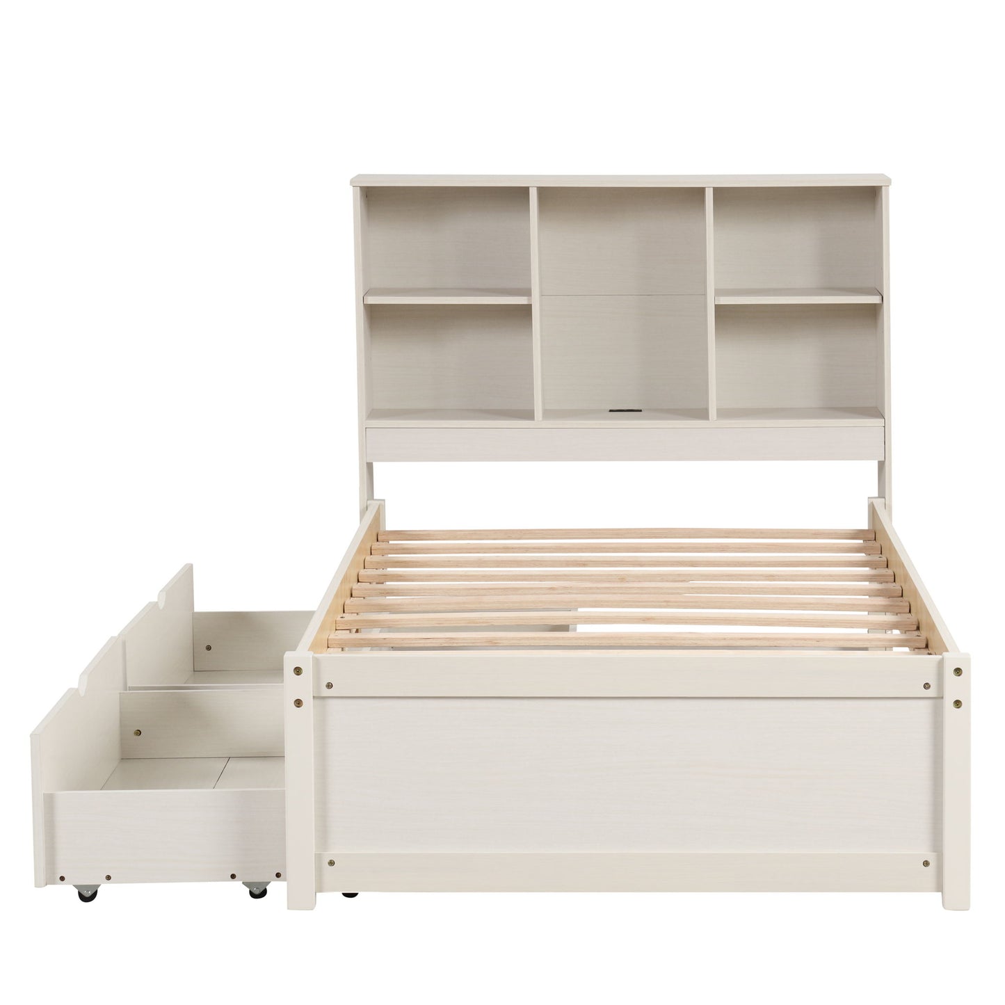 Bed Frame With Built In USB Port And 2 Drawers